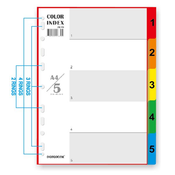 Colorful Index - 5 Dividers