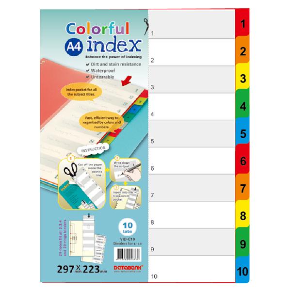 View Pocket Index - 10 Dividers